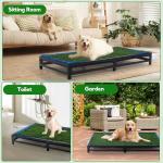 HOMBYS Porch Potty for Dogs with Drain, Artificial Grass Pet Litter Box Tray for Medium & Larhe Dog, Puppy Toilet for Patio, Indoor & Outdoor Use(47" L x 23" W x 6" H)