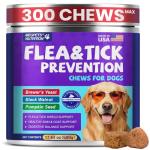 Flea and Tick Support for Dogs Chewable, 300 Soft Chews, Skin & Coat Support, Digestive Support, Chicken Flavor, All Breeds & Sizes