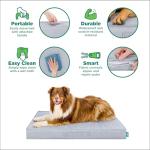 FurHaven Premium Indoor/Outdoor Cooling Gel-Top Deluxe Orthopedic Mattress, Gray Mist, JumboPlus