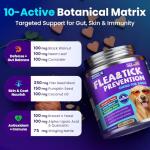Flea and Tick Support for Dogs Chewable, 300 Soft Chews, Skin & Coat Support, Digestive Support, Chicken Flavor, All Breeds & Sizes