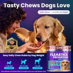 Flea and Tick Support for Dogs Chewable, 300 Soft Chews, Skin & Coat Support, Digestive Support, Chicken Flavor, All Breeds & Sizes