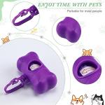 80 Pcs Dog Poop Bag Dispenser with Disposal Dog Waste Bags Bulk Dispensers Puppy Dog Poop Bag Holder with Clips for Doggy, 9 Colors (Bone Shape)