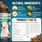 Flea and Tick Prevention for Dogs Chewable, 200 Soft Treats Natural Oral Dog Flea and Tick Treatment Chews Support Dog Skin & Digestive Supplement for Dogs Puppies All Breeds & Ages, Beef Flavor