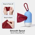 VETRESKA Dog Poop Bag with Dispenser, Leak Proof and Extra Thick Pet Waste Bags for Dog Walking and Cat Litter, Rose & Amberwood Scented, 105 Count