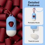 VETRESKA Dog Poop Bag with Dispenser, Leak Proof and Extra Thick Pet Waste Bags for Dog Walking and Cat Litter, Rose & Amberwood Scented, 105 Count