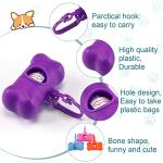 Zhehao 120 Pcs Bone Shaped Dog Poop Bag Dispensers with Disposal Small Dog Waste Bag Holder with Hook for Pet Puppy Walking Hiking Camping, 8 Colors