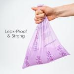 Pet Genie - On-the-Go Dog Poop Bag Dispenser for Leash - Compact & Easy to Use Device for Pet Supplies with 2-Point Secure Attachment, Includes 1 Roll (15 count) of Scented Poop Bags, (Lavender Scent)