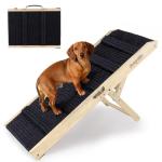 2026 Upgraded Dog Ramp for Couch - Foldable Small Dog Ramp for Bed - 4 Adjustable Height from 12" to 20" - Portable Pet Stairs with Non-Slip Pad - Pet Ramps Use for Low Bed Couch Steps Up to 60LBS
