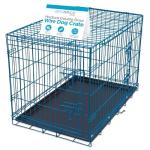 Internet's Best Wire Dog Kennel | Medium (36 Inches) | Double Door Metal Steel Crates | Indoor Outdoor Pet Home | Folding and Collapsible Cage | Blue
