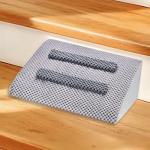 Dog Ramp for Stairs with Anti-Slip Bump for Small & Senior Dogs and Cats – Stair Wedges for Dogs with Gentle Slope, Pet Ramp with Washable Cover & Self-Sticky Pads for Safe Climbing (Gray, 1 Pack)