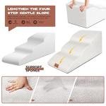 Topmart High Density Extended Foam Dog Ramp&Steps 3 Tiers,15.7" High,Non-Slip Dog Stairs with Waterproof Cover,Soft Foam Pet Ladder,Best for Injured,Older Cats,Pets with Joint Pain