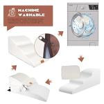 Topmart High Density Extended Foam Dog Ramp&Steps 3 Tiers,15.7" High,Non-Slip Dog Stairs with Waterproof Cover,Soft Foam Pet Ladder,Best for Injured,Older Cats,Pets with Joint Pain