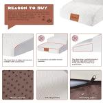 Topmart High Density Extended Foam Dog Ramp&Steps 3 Tiers,15.7" High,Non-Slip Dog Stairs with Waterproof Cover,Soft Foam Pet Ladder,Best for Injured,Older Cats,Pets with Joint Pain