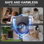2026 Upgraded Ultrasonic Dog Bark Deterrent, Automatic Anti-Barking Device with 3 Modes, 50FT Long Range Rechargeable Bark Control for Indoor Outdoor Use, Safe for Small Large Dogs (Black)​​