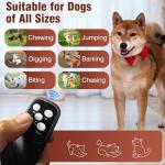 JUNZUP Anti Barking Device for Dogs, 50FT Ultrasonic Bark Control, Rechargeable Remote Control Dog Bark Deterrent with 4 Modes & 5 Frequencies, Dog Training for Outdoor, White