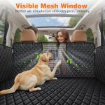 URPOWER 4 in 1 Dog Car Seat Cover for Back Seat, Waterproof Dog Hammock with Mesh Window and Side Flap Pet Car Seat Protector Dogs Backseat Cover for Cars, SUVs & Mid-Size Trucks
