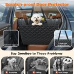 URPOWER 4 in 1 Dog Car Seat Cover for Back Seat, Waterproof Dog Hammock with Mesh Window and Side Flap Pet Car Seat Protector Dogs Backseat Cover for Cars, SUVs & Mid-Size Trucks