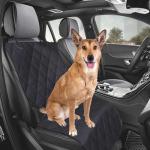 YOOLEETC Front Dog Seat Covers, Waterproof Front Seat Car Cover,Dog Car Seat Cover with Side Flaps, Waterproof & Nonslip Dog Seat Coverfor Cars, Trucks, SUVs, Jeep.(Black)