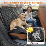 URPOWER 4 in 1 Dog Car Seat Cover for Back Seat, Waterproof Dog Hammock with Mesh Window and Side Flap Pet Car Seat Protector Dogs Backseat Cover for Cars, SUVs & Mid-Size Trucks