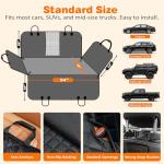 URPOWER 4 in 1 Dog Car Seat Cover for Back Seat, Waterproof Dog Hammock with Mesh Window and Side Flap Pet Car Seat Protector Dogs Backseat Cover for Cars, SUVs & Mid-Size Trucks