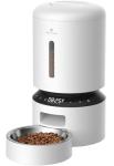 PETLIBRO Automatic Cat Feeder, Automatic Dog Food Dispenser with Freshness Preservation, 5L Timed Pet Feeders for Dry Food, Up to 6 Meals Per Day, Granary 5L Basic Button Type White