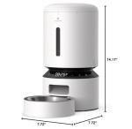 PETLIBRO Automatic Cat Feeder, Automatic Dog Food Dispenser with Freshness Preservation, 5L Timed Pet Feeders for Dry Food, Up to 6 Meals Per Day, Granary 5L Basic Button Type White