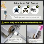 PETHIND 1Gal/3.8L Automatic Water Dispenser for Dogs, Patented Automatic Dog Waterer Bowl for Outdoor, Stainless Steel Water Bowl Dispenser for Livestock Chicken, Dog Feeder Fit 3/4'' GHT Faucet