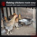 PETHIND 1Gal/3.8L Automatic Water Dispenser for Dogs, Patented Automatic Dog Waterer Bowl for Outdoor, Stainless Steel Water Bowl Dispenser for Livestock Chicken, Dog Feeder Fit 3/4'' GHT Faucet