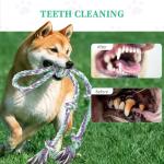 AmaCielo Dog Rope Toys for Large/Medium Aggressive Chewers, Tough Cotton Chew Toy, 3 Feet 5 Knots Indestructible, Tug of War Dog Pull Rope Teeth Cleaning (5 knot-19.5In)