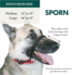 Sporn Head Halter for Dogs, No Pull Dog Harness, Durable Nylon Training Collar for Large Breeds, No Choke Design, Padded Restraints, Adjustable Fit, Easy On/Off, Black, Large