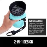 GORILLA GRIP Dog Water Bottle, Portable Water Bowl Dispenser for Dogs, 20 oz Leak Proof Pet Travel Squeeze Bottles Food Grade Silicone, Pet Stocking to Go Puppy Essentials, Turquoise