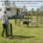 IGOOUO Dog Playpen Outdoor for Medium/Large Dogs 36'' High, Heavy Duty Dog Playpen with Rustproof and Sturdy Stakes, 3ft Dog Fence for RV Camping(12 Panels)