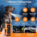 Dog Shock Collar 2 Pack (5–150Lbs), 4400FT Waterproof 2 Dog Training Collar with Remote Control 5 Training Modes Rechargeable Electric Dog Collar with Light, E Collars for Small Medium Large Dogs