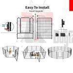 IGOOUO Dog Playpen Outdoor for Medium/Large Dogs 36'' High, Heavy Duty Dog Playpen with Rustproof and Sturdy Stakes, 3ft Dog Fence for RV Camping(12 Panels)