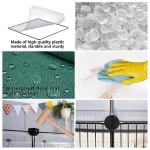 DINMO Small Animal Playpen with Oxford Mat, 24 inches Height, Pet Exercise Fence, Home Protector, Iron Mesh and Plastic Combination, Visualization, DIY, Games Hole Series, 60.2 x 24.8 x 24.8inch