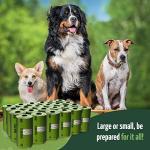 Reli. Biodegradable Dog Poop Bags w/Holder (1200 Count - 80 Rolls Bulk) | Leash Clip Dispenser | 9x13" Large Dog Bags for Poop | Green Eco-Friendly Oxobiodegradable Waste Disposal Refills (Unscented)