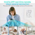 Mini Indoor WiFi Camera Home Security Room Body Cameras Nanny Cam Small Smart Home Outdoor Cams Pet Dog Baby Camera HD House Portable Camaras Motion Detection Night Vision Cam No Need WiFi Door Camara