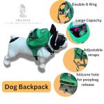Tailtote Dog Backpack Harness Lightweight, Adjustable, and Water-Resistant Pet Poopbag Ideal for Outdoor Adventures,Puppy School or Everyday Walks (X-Small)
