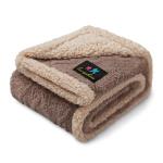 Luciphia Waterproof Pet Blanket, Liquid Pee Proof Dog Blankets for Sofa Bed Couch, Reversible Sherpa Fleece Furniture Protector Cover for Small Medium Large Dogs Cats,Khaki Small（40" x 28"）