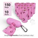 MYGODPET Dog Poop Bags Rolls with Dispenser 150 Count Biodegradable Bags for Dog and Cat Lavender Scented Waste Bag Leak Proof Doggie Poop Bag Doggy Trash Bag Purple