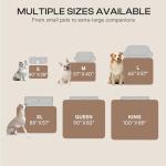 Luciphia Waterproof Pet Blanket, Liquid Pee Proof Dog Blankets for Sofa Bed Couch, Reversible Sherpa Fleece Furniture Protector Cover for Small Medium Large Dogs Cats,Khaki Small（40" x 28"）