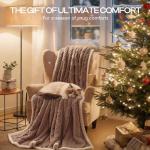 Luciphia Waterproof Pet Blanket, Liquid Pee Proof Dog Blankets for Sofa Bed Couch, Reversible Sherpa Fleece Furniture Protector Cover for Small Medium Large Dogs Cats,Khaki Small（40" x 28"）