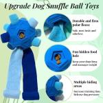 CIIVURR Snuffle Ball for Dog Toys Unbreakable Upgrade Ball Interactive Toy Foraging Snuffle Mat Puppy Treat Dispenser Slow Feeder Dog Puzzle Toys for Small, Medium, Large Pets (Blue)