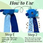 CIIVURR Snuffle Ball for Dog Toys Unbreakable Upgrade Ball Interactive Toy Foraging Snuffle Mat Puppy Treat Dispenser Slow Feeder Dog Puzzle Toys for Small, Medium, Large Pets (Blue)