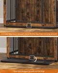 Feandrea Dog Crate Furniture, 38 Inches Dog Kennel for Dogs up to 70 lb, with Removable Tray, Heavy-Duty Dog Cage End Table Indoor, Double Doors Dog House, Easy to Clean, Rustic Brown