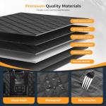 Dog Car Seat Cover for Back Seat, Hard Bottom Back Seat Extender for Dogs - Supports 400lbs,New Waterproof, Scratch Resistant, Anti Slip Portable Dog Hammock,Suitable for Cars, SUVs and Trucks(black)