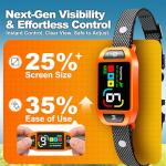 GUIFAG Bark Collar AI Dual-Detection, Instant Quiet Anti Bark Device 4 Training Modes, 30-Day Battery, One-Click Peace, 9-Level Sensitivity Automatic Dog Bark Collar for Large Medium Small Dogs,Orange