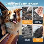 Dog Car Seat Cover for Back Seat, Hard Bottom Back Seat Extender for Dogs - Supports 400lbs,New Waterproof, Scratch Resistant, Anti Slip Portable Dog Hammock,Suitable for Cars, SUVs and Trucks(black)