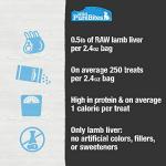 PureBites Mini Lamb Liver Freeze Dried Dog Treats, 1 Ingredient, Made in USA, 2.4oz