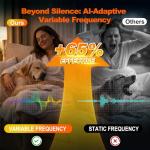 GUIFAG Bark Collar AI Dual-Detection, Instant Quiet Anti Bark Device 4 Training Modes, 30-Day Battery, One-Click Peace, 9-Level Sensitivity Automatic Dog Bark Collar for Large Medium Small Dogs,Orange